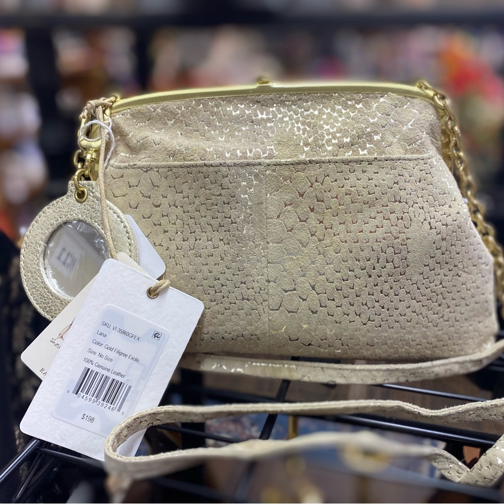 HOBO Shimmering Gold Crossbody Bag